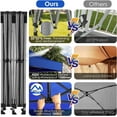 thumbnail image 3 of HOTEEL 10x20 Heavy Duty Pop up Canopy EZ Commercial Outdoor Tent Portable Party Wedding Instant Canopy Shelter All Season Anti-UV Waterproof Tent Gazebo with 6 Removable Sidewalls,Roller Bag,DarkBlue, 3 of 9