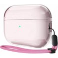 thumbnail image 1 of For AirPods Pro 2023 Case Clear Soft TPU Cover Wireless Bluetooth Earphone Protective Cover For AirPod Pro 2 Silicone Soft Cover Transparent Pink For Airpod Pro2 2022, 1 of 6