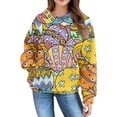 thumbnail image 5 of Mercatoo Hooded Pullover for Girls 𝗖artoon Print Long Sleeve Warm Cute Sweatshirt Fall Loose Tops with 𝗞angaroo Pocket, 5 of 7