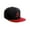 Black Red, variant on Classic Snapback Hat Old English Font Alphabet A to Z Flat Bill Visor Cap, Black Red Hat, Red S