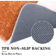 thumbnail image 5 of Bath Mat for Bathroom Boho Plant Green Brown Shaggy Bathroom Mat Non Silp Water Absorbent Bath Rug Soft Washable Floor Rug Round Lines Leaf for Tub Showers Laundry Room Decor, 5 of 6