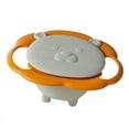 thumbnail image 3 of Tazón antiderrames giratorio para niños, vajilla con rotación de 360 grados, tazón antiderrames para bebés y niños pequeños, color blanco, 3 of 12
