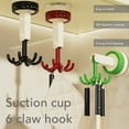 thumbnail image 3 of 6 Claw Folding Hook Under Cabinet Hooks, Multifunctional Rotating Adhesive Suction Cup Hook Organizer for Kitchen Bathroom Office, 3 of 7