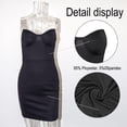 thumbnail image 3 of Vestido ajustado de cóctel sin tirantes para mujer Laklulu, talla S, 3 of 6