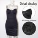 thumbnail image 3 of Mini vestidos de club sexy sin tirantes para mujer, tubo bodycon con dobladillo dividido, 3 of 6