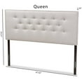 thumbnail image 6 of Bowery Hill Modern Fabric Tufted Queen Panel Headboard in Grayish Beige, 6 of 6