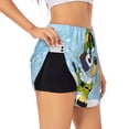 thumbnail image 3 of Lsque Bluey Printed Women's Running Shorts with Liner Pockets,Elastic Quick Dry Workout Athletic Gym Yoga Shorts,Womens High Waist Shorts-XX-Large, 3 of 9