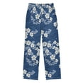 thumbnail image 2 of FORMRS Kids Pajama Pants with Pockets Size 9-10Y Boys Lounge Sleep Bottoms, Floral Ocean Waves, 2 of 8