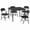 black4chairs, variant on 3 Piece Folding Table and Chair Set,Compact Activity Table,Activity Table and Chairs Set,Small Foldable Square Table and Chairs for Daycare,Classrooms and Playrooms