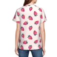 thumbnail image 7 of Wukai Hand Drawn Strawberry Youth Unisex Short Sleeve T-Shirt for Boys, Girls, Teens, and Kids-X-Small, 7 of 7