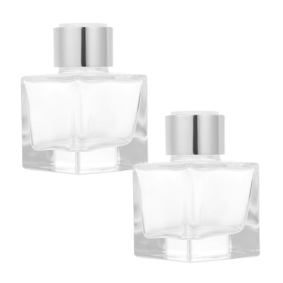 HEMOTON  2 Pcs Aromatherapy Bottle Oil Bottles Diffuser Square Container Diffusers
