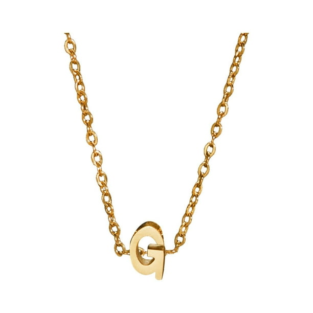Un collar de oro con las iniciales de un nombre femenino de moda es un regalo para adolescentes femeninas