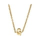 thumbnail image 1 of Un collar de oro con las iniciales de un nombre femenino de moda es un regalo para adolescentes femeninas, 1 of 5