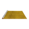 thumbnail image 2 of Ahgly Company Machine Washable Indoor Round Solid Yellow Modern Area Rugs, 7' Round, 2 of 4