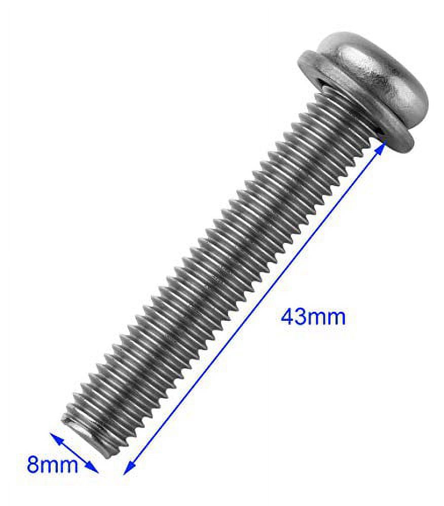 Wall Mounting Screws Bolts for Samsung TV M8 x 43mm with Thread Pitch  1.25mm, Solid Screw Bolt Hardware for Mounting Samsung TV, TV Mounting Bolts  Work with Samsung 50? 55