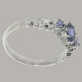 thumbnail image 4 of LBG British Made 14k White Gold Natural Tanzanite Womens Anniversary Ring - 33 size options - Size 6.5, 4 of 9
