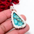 thumbnail image 2 of Copper Magnesite Turquoise Gemstone 925 Sterling Silver Pendant 1.90 P99313, Christmas Gift, 2 of 4