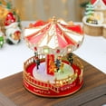 thumbnail image 4 of Elainilye Glowing Music Carousel Christmas Ornament for Tree Decoration Gift Idea and Holiday Ambiance, 4 of 9