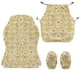 thumbnail image 2 of Xoenoiee Yellow Daisy Grid Pattern Gaming Chair Covers with Armrest Cover, Stretch Washable Computer Gaming Chair Slipcovers for Armchair, Swivel, Computer Boss Chair, 2 of 7