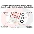 thumbnail image 2 of Captain O-Ring  O-Ring Rebuild Kit for Ninja Pro V2 V3 V4 Tank Regulator 3x Rebuilds, 2 of 5