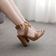 thumbnail image 4 of Sandalias de tacón grueso con punta abierta y tacón alto en la espalda cruzada sexy de talla grande 2021 Wmkox8yii  hfjk225, 4 of 6