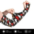 thumbnail image 3 of Uemuo Houndstooth Green Red Printed Arm Sleeves, Cooling UV Sun Protection Sports Compression for Men/Women, 3 of 8