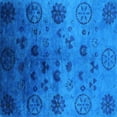 thumbnail image 1 of Ahgly Company Indoor Square Oriental Light Blue Industrial Area Rugs, 6' Square, 1 of 4