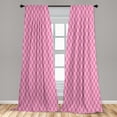 thumbnail image 5 of Ambesonne Pink and White Curtains, Pastel Ogee Line, Pair of 28"x84", Pink Pale Pink and White, 5 of 5