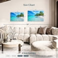 thumbnail image 4 of Elephant Stock Maldives Beach Coast Wall Art - Horizontal Canvas Wall Art - Living Room Wall Decor - Beach Canvas - Blue And Beige Decor - 36" x 24", 4 of 8