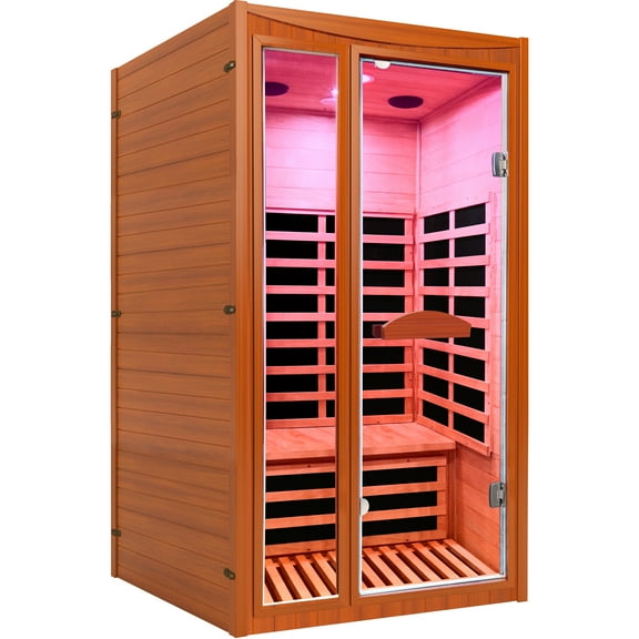 Low EMF One person Far infrared red cedar Deluxe indoor sauna room