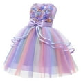 thumbnail image 4 of Girl Sleeveless Lace 3D Flower Tutu Holiday Princess Unicorn Dresses, 4 of 6