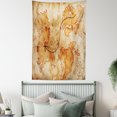 thumbnail image 4 of Island Map Decor Tapestry, Authentic Distressed Grunge World Map Wind Rose Compass Treasure Map Picture, Wall Hanging for Bedroom Living Room Dorm Decor, 40W X 60L Inches, Cream, by Ambesonne, 4 of 5