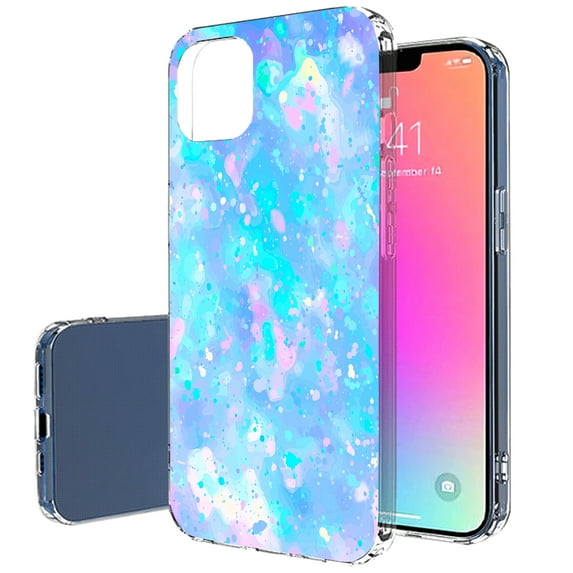 TalkingCase Slim Phone Case Compatible for Apple iPhone 14 Pro Max, Watercolor Rain Drop Print, Lightweight, Flexible, Soft, Printed in USA