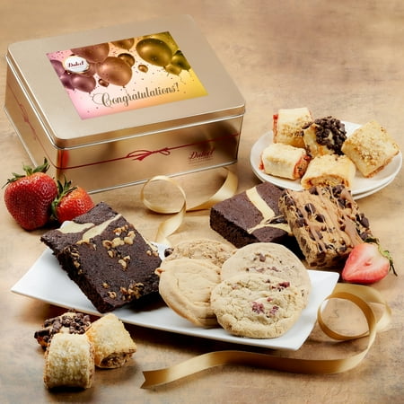 Dulcet Gift Basket Congratulations Gourmet Brownie and Cookie Snack