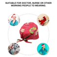 thumbnail image 2 of Sweat Absorbing Hat with Button Work Xmas Printed Cotton Nurse, 2 of 3