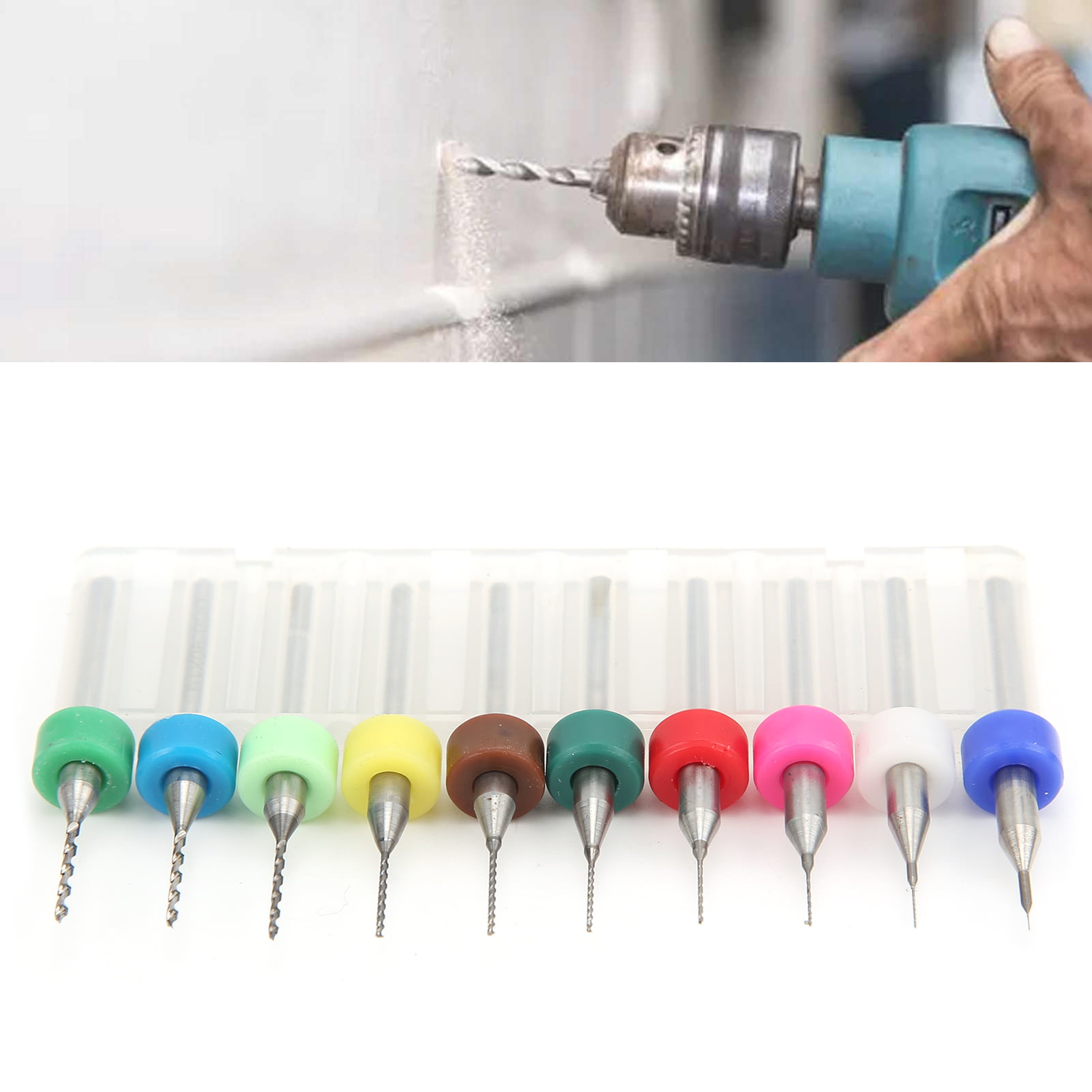 Portable Mini Hand Drill Bits Head Replacement from size 0.2mm to 1.5 mm 