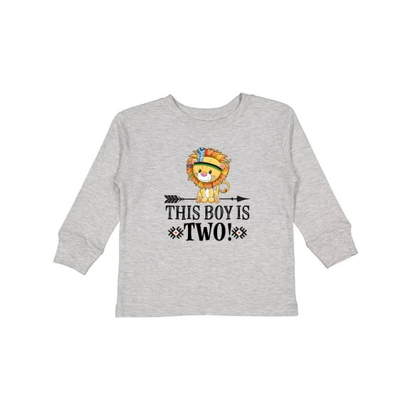 Inktastic 2nd Birthday Tribal Lion Boys Boys Long Sleeve Toddler T-Shirt