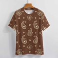 thumbnail image 4 of Paisley T-Shirt O Neck Oversize T-Shirts Short Sleeve Classic Tees Women Summer Graphic Tops, 4 of 5