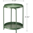 danpinera 2 Tier Indoor/Outdoor Metal Table with Removable Tray, Anti ...