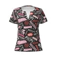 thumbnail image 4 of Wukai Various Languages Mother Casual V-Neck Graphic Tees for Women: Lightweight and Breathable Summer Tops with Stylish Design-XX-Large, 4 of 8
