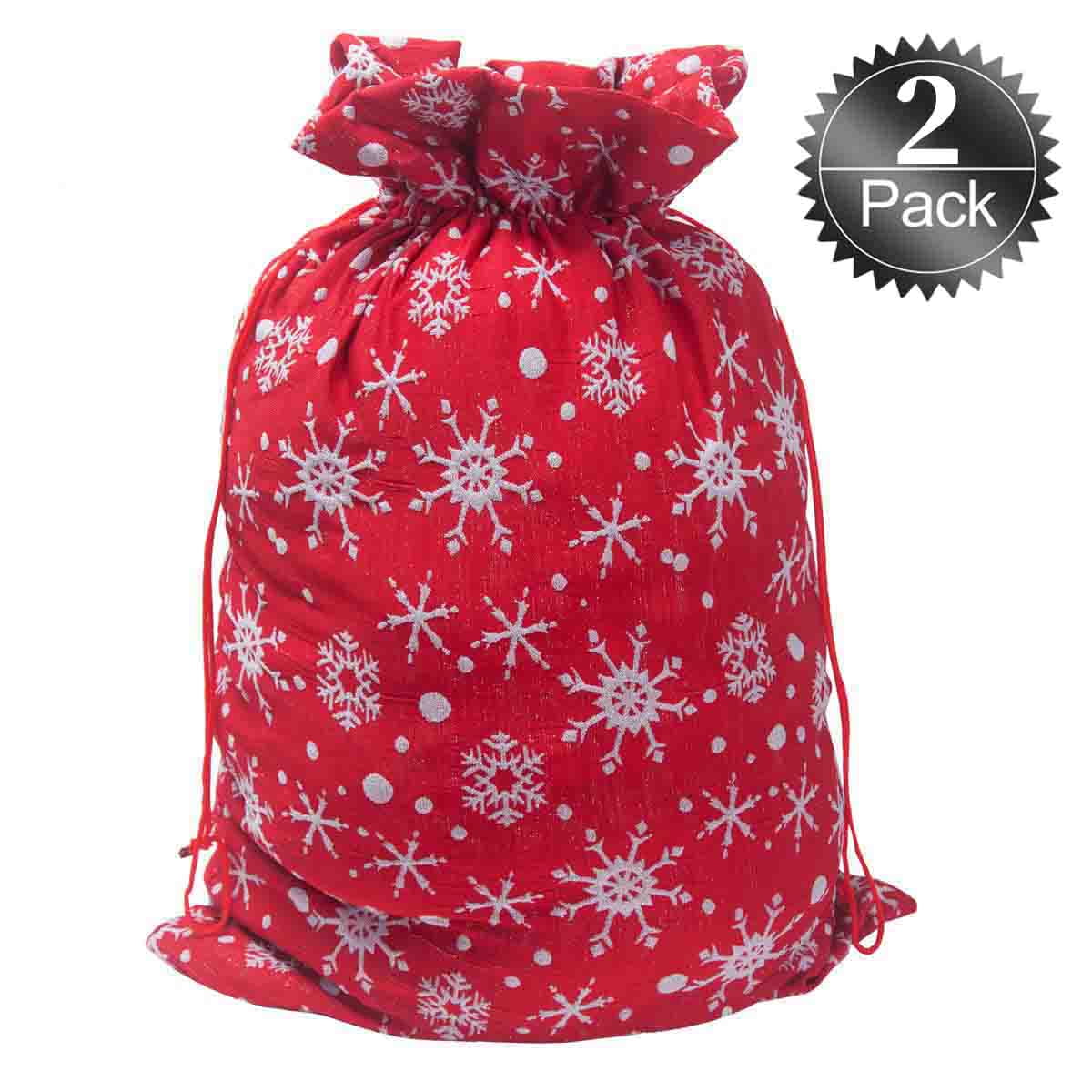 Christmas Gift Bag Santa Sack Drawstring 20x27 Inch Large Storage Size
