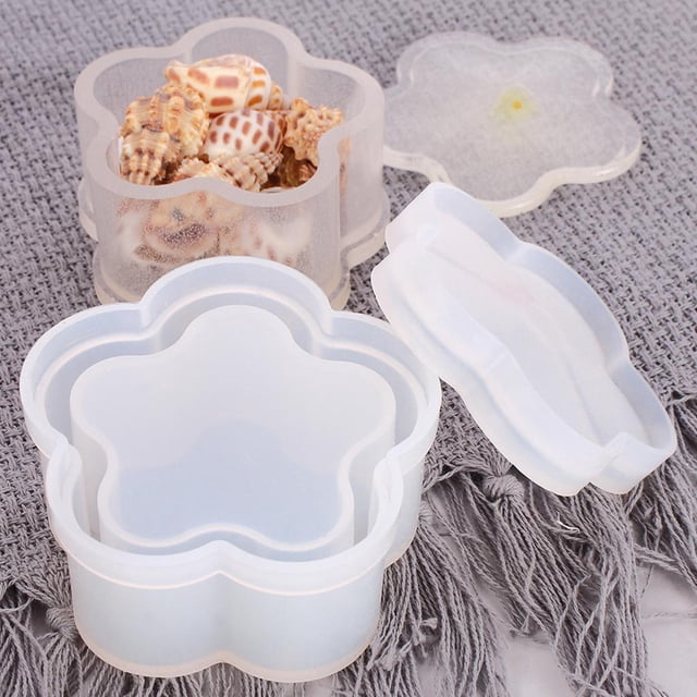 Guardoinrt Durable Box Resin Mold Mould Flower Cake DIY Molds -Shape Plum Flower 1Set