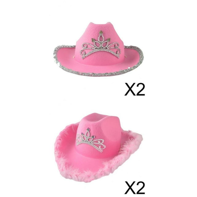 Sombrero de Vaquero de 4 Pieza Corona de para Niñas Soledad Sombrero de vaquero