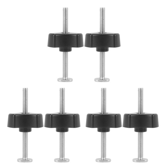 Juego de 6 Tornillos En T Y Manejar de Plástico M8, Juego de Abrazaderas de Sujeción Rápida de Metal para Herramienta de Carpintería DIY T-Track con Ranura En T
