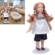 thumbnail image 5 of Chica En Miniatura, Escala 1:12, Camiseta Blanca Rubia, Pantalones Cortos, Casa De Muñecas, Figuras De Porcelana Para Niña, 5 of 7