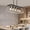 white, variant on Vellahome Five-lamp farmhouse-style chandelier, black solid metal ceiling light, suitable for lighting in dining rooms and country-style kitchen islands, height adjustable,white.