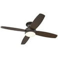 thumbnail image 2 of Casa Vieja 52" Casa Elite Mid Century Modern Indoor Ceiling Fan 4 Blade LED Light Remote Control Oil Rubbed Bronze Finish Hugger, 2 of 8