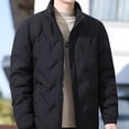 thumbnail image 6 of Men's Winter Thicken Cotton Parka Jacket Warm Coat Men Casual Solid Color Zipper Pocket Turndown Collar Long Sleeve Parkas, 6 of 7