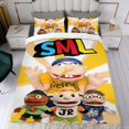 thumbnail image 4 of Jeffy SML el Rapero Conjunto de sábanas temático, trío de piezas, cómodo y amigable con la piel, diseño único, regalo de decoración para el hogar para familiares, amigos y fans,173cm *218cm, 4 of 6