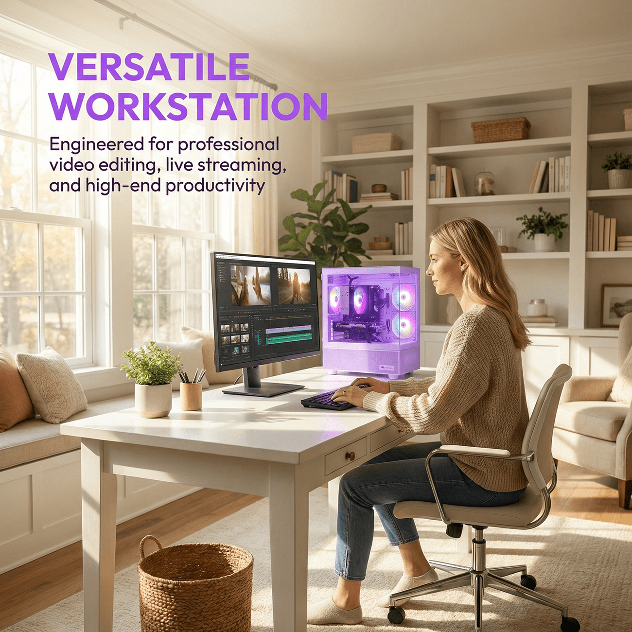 AIGAMEPC Gaming PC Desktop Computer, Intel Core i7 up to 4.0GHz